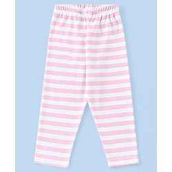 Babyhug Cotton Interlock Full Sleeves Night Suit with Kitty Print - Pink