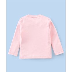 Babyhug Cotton Interlock Full Sleeves Night Suit with Kitty Print - Pink