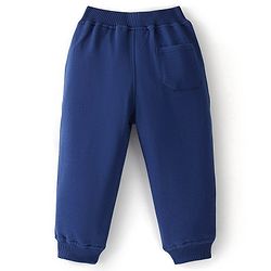 Babyhug Cotton Looper Knit Full Length Lounge Pant Explore Print - Blue