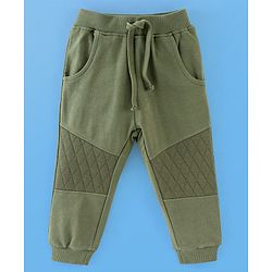 Babyhug 100% Cotton Jersey Full Sleeves T-Shirt & Lounge Pants Set Jungle Print - Olive Green
