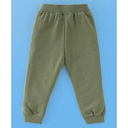 Babyhug 100% Cotton Jersey Full Sleeves T-Shirt & Lounge Pants Set Jungle Print - Olive Green
