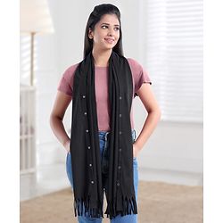 Babyhug 100% Cotton Breast Feeding Multi Purpose Nursing Scarf- Black