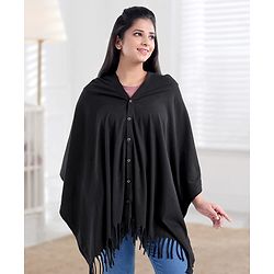 Babyhug 100% Cotton Breast Feeding Multi Purpose Nursing Scarf- Black