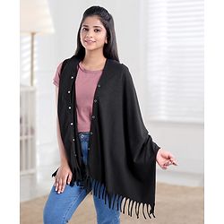 Babyhug 100% Cotton Breast Feeding Multi Purpose Nursing Scarf- Black