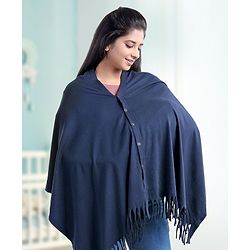 Babyhug 100% Cotton Breast Feeding Multi Purpose Nursing Scarf- Black
