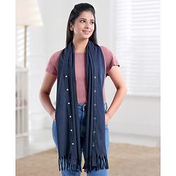 Babyhug 100% Cotton Breast Feeding Multi Purpose Nursing Scarf- Black