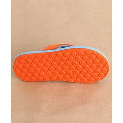Cute Walk by Babyhug Slip on Flip Flops Crab Print - Blue and Orange