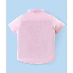 Babyhug Cotton Linen Half Sleeves Solid Shirt- Lime Green