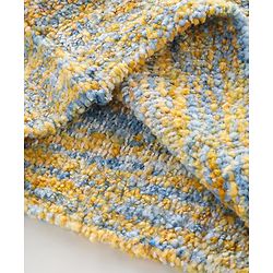Babyhug Full Sleeves Melange Pullover - Yellow & Blue