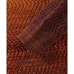Babyhug Knit Full Sleeves Textured Sweater - Brown
