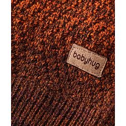 Babyhug Knit Full Sleeves Textured Sweater - Brown