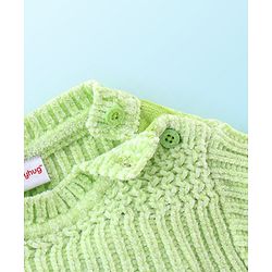 Babyhug Knit Full Sleeves Sweater with Cable Knit Design - Green