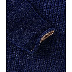 Babyhug Knit Full Sleeves Sweater with Star Design - Navy Blue