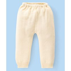 Babyhug Knitted Full Sleeves Striped Sweater Set - Red & Cream