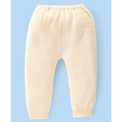 Babyhug Knitted Full Sleeves Striped Sweater Set - Red & Cream