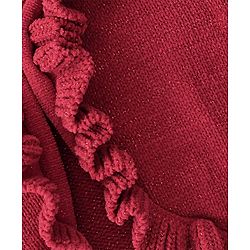 Babyhug Full Sleeves Wollen Shrug - Dark Pink