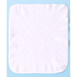 Babyhug Cotton Knit Wash cloth Polka Dot Print Pack of 6 - Pink & White