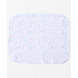 Babyhug Cotton Knit  Wash cloth Star Print Pack of 6 - Blue & White