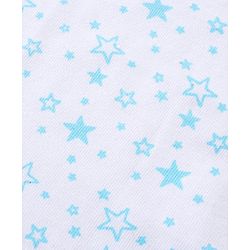 Babyhug Cotton Knit  Wash cloth Star Print Pack of 6 - Blue & White