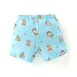 Babyhug 100% Cotton Briefs Striped & Tiger Print Pack of 3 - Blue & Yellow