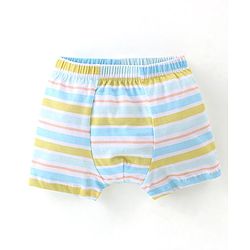Babyhug 100% Cotton Briefs Striped & Tiger Print Pack of 3 - Blue & Yellow
