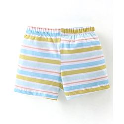 Babyhug 100% Cotton Briefs Striped & Tiger Print Pack of 3 - Blue & Yellow