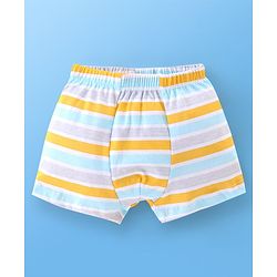 Babyhug 100% Cotton Briefs Striped & Fries Print Pack of 3 - Blue & Yellow