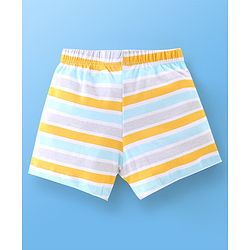 Babyhug 100% Cotton Briefs Striped & Fries Print Pack of 3 - Blue & Yellow