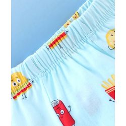 Babyhug 100% Cotton Briefs Striped & Fries Print Pack of 3 - Blue & Yellow