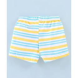 Babyhug 100% Cotton Knit Briefs Stripes & Elephant Print Pack of 3 - Orange & Blue