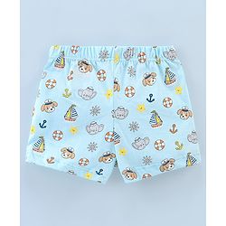 Babyhug 100% Cotton Knit Briefs Stripes & Elephant Print Pack of 3 - Orange & Blue