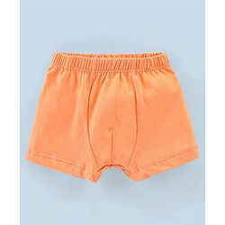 Babyhug 100% Cotton Knit Briefs Stripes & Elephant Print Pack of 3 - Orange & Blue