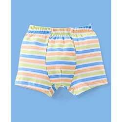 Babyhug 100% Cotton Knit Briefs Stripes & Dino Print Pack of 3 - Green & White
