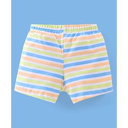 Babyhug 100% Cotton Knit Briefs Stripes & Dino Print Pack of 3 - Green & White