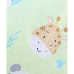 Babyhug 100% Cotton Knit Briefs Stripes & Jungle Print Pack of 3 - Green & Blue