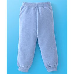 Babyhug Single Jersey Full Sleeves T-Shirt and Lounge Pant Soccer Print - White & Blue