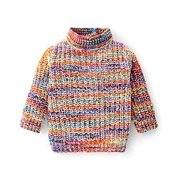 Babyhug Full Sleeves Pullover Sweater - Multicolor