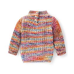 Babyhug Full Sleeves Pullover Sweater - Multicolor