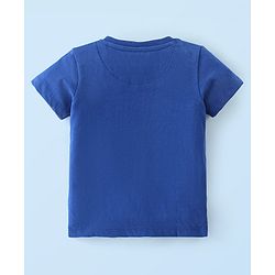 Babyhug Cotton Half Sleeves T-Shirt With Striped & Leopard Print Pack Of 3 - Blue Yellow & White