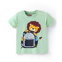 Babyhug Cotton Jersey Half Sleeves T-Shirt Tiger Print - Green