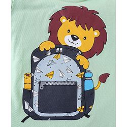 Babyhug Cotton Jersey Half Sleeves T-Shirt Tiger Print - Green