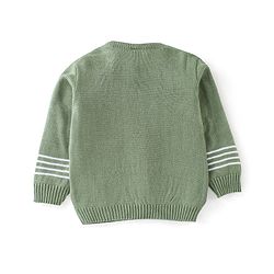 Babyhug Knitted Full Sleeves Baby Sweater Set Cable Knit Design - Green