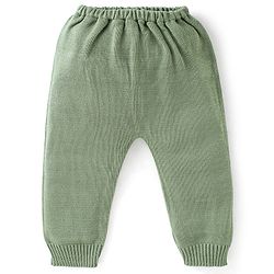 Babyhug Knitted Full Sleeves Baby Sweater Set Cable Knit Design - Green