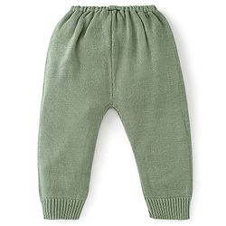 Babyhug Knitted Full Sleeves Baby Sweater Set Cable Knit Design - Green