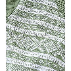Babyhug Knitted Full Sleeves Baby Sweater Set Cable Knit Design - Green