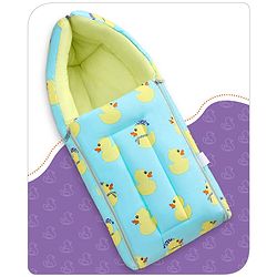 Babyhug Cotton Sleeping Bag Duck Print- Blue