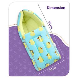 Babyhug Cotton Sleeping Bag Duck Print- Blue