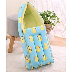 Babyhug Cotton Sleeping Bag Duck Print- Blue