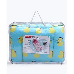 Babyhug Cotton Sleeping Bag Duck Print- Blue