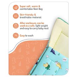 Babyhug Cotton Sleeping Bag Duck Print- Blue